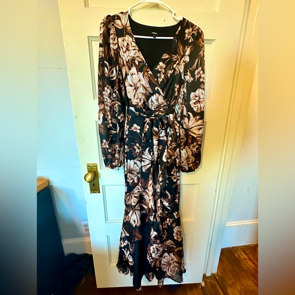 EXPRESS Floral Wrap Dress